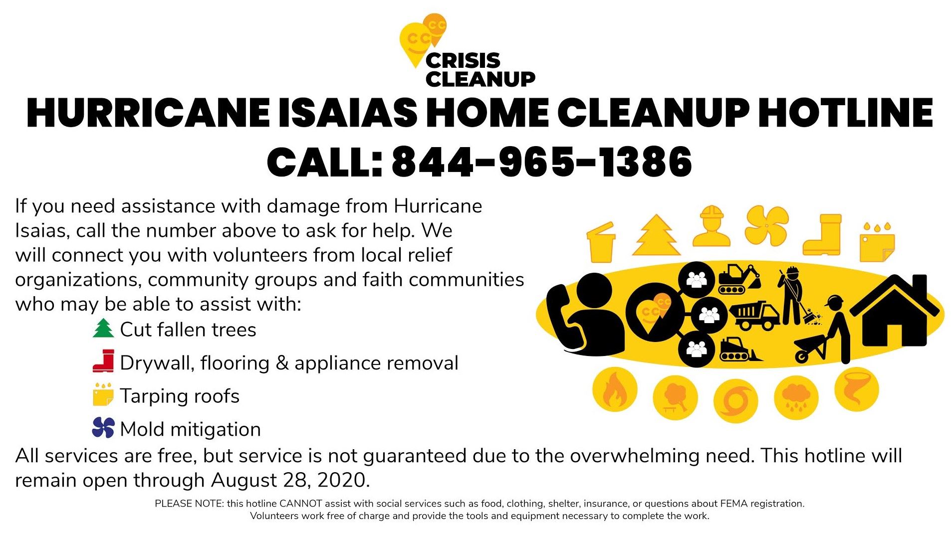 Isaias Cleanup Hotline